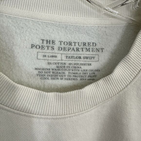 Taylor Swift The Tortured Poets Department The Anthology Crewneck Sweatshirt 3XL - Picture 4 of 6
